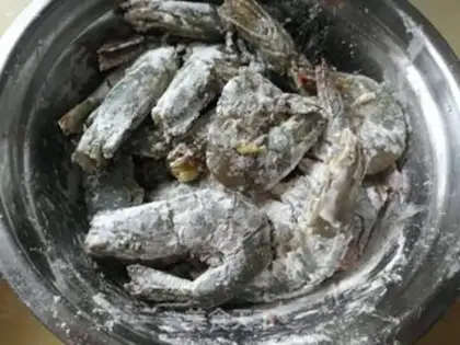 Make Shrimp from the pond step 1