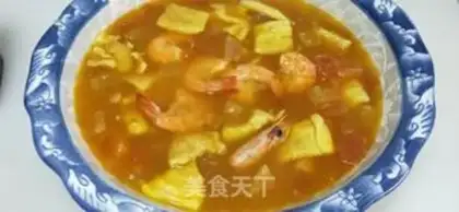 Make Tomato egg shrimp soup step 11