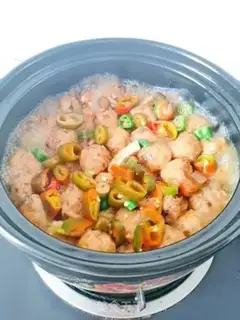 Make Chickenball tofu step 9