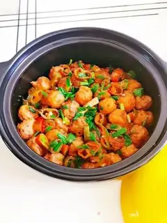 Make Chickenball tofu step 12