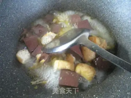 Make Soy tofu for veggied duck blood step 3
