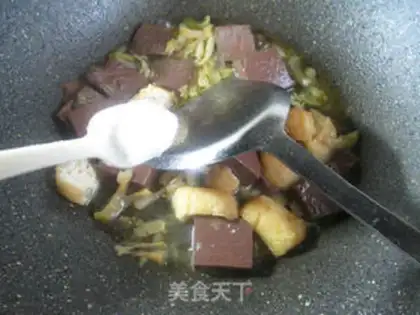 Make Soy tofu for veggied duck blood step 5
