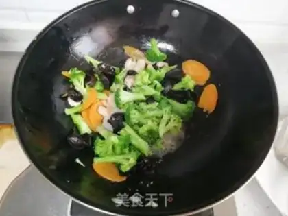 Make ♪ The West Blue Flowers are fried ♪ step 4