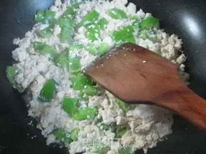 Make Pyramid chicken tofu step 7