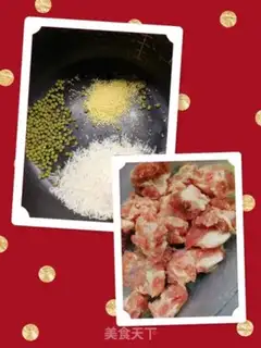 Make Green bean rice, salty bone step 0