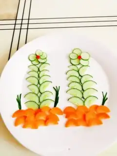 Make cucumber carrot platter step 9