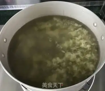 Make Green bean congee step 5
