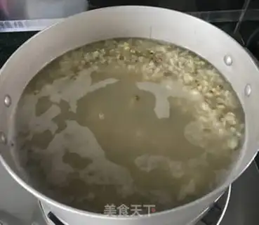 Make Green bean congee step 7