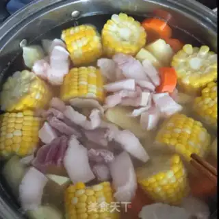 Make Corn stew pork soup step 2