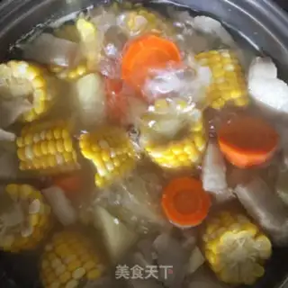 Make Corn stew pork soup step 4