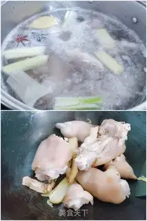 Make Cream ginger stew on pig feet step 2