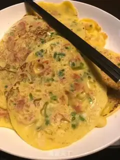 Make Ham egg cake step 2