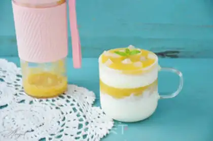 Make Peach yogurt step 6