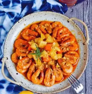Make Thai curry shrimp step 5