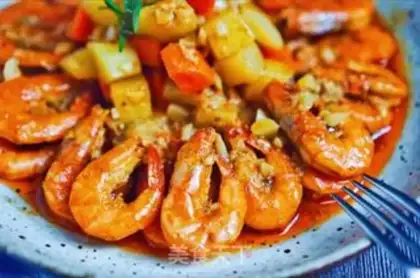 Make Thai curry shrimp step 6