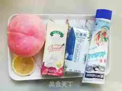 Make Peach yogurt popsicle step 0