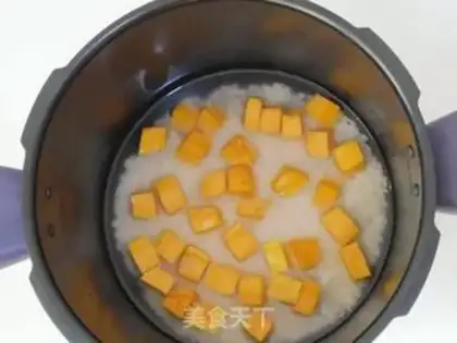 Make Pumpkin rice step 3