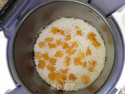 Make Pumpkin rice step 4