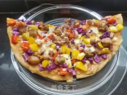Make Five colours of seafood, all wheat pizza step 8