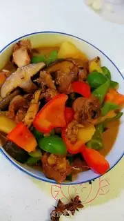 Make Yellow chicken step 7