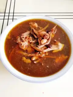 Make Tea mushroom hen soup step 6