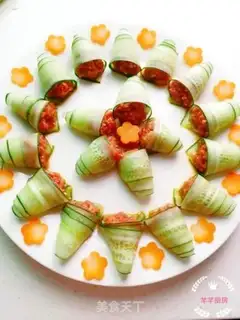 Make cucumber beef roll step 5