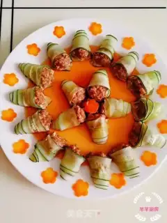 Make cucumber beef roll step 8