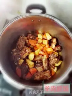Make Home-based lamb-cooked rice step 8