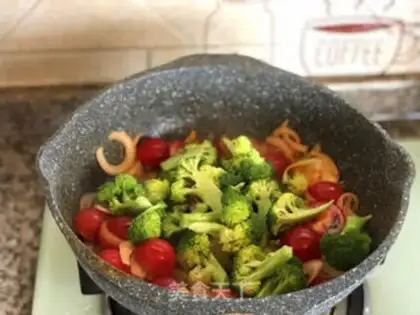 Make Shrimp pasta step 9