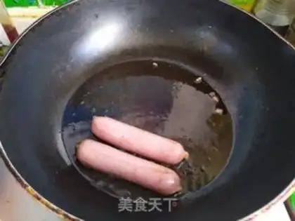 Make A rice sausage bar step 5