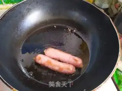 Make A rice sausage bar step 6