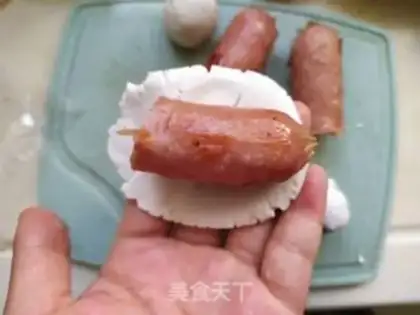 Make A rice sausage bar step 8