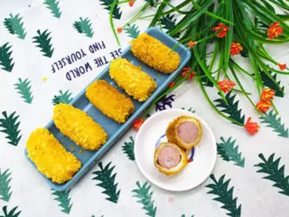 Make A rice sausage bar step 14
