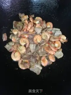 Make Shrimp mustard blue fried rice step 6