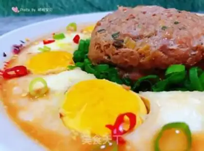 Make Meatball steamed eggs step 11