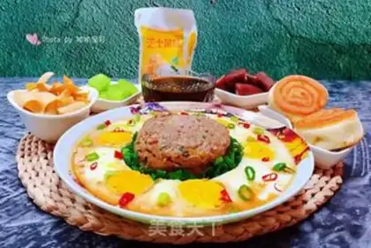 Make Meatball steamed eggs step 12
