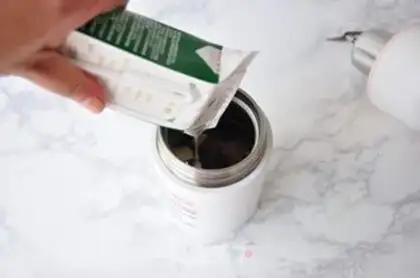 Make Banana cocoa milk step 3