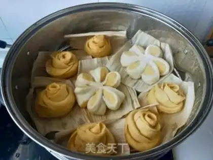 Make Flower buns step 14