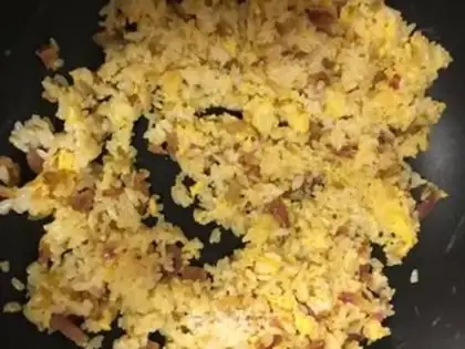 Make Squeeze sausages and fried rice step 9