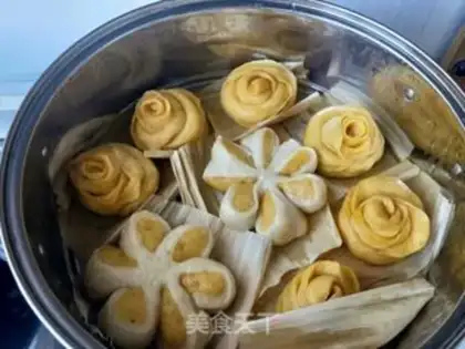 Make Flower buns step 15