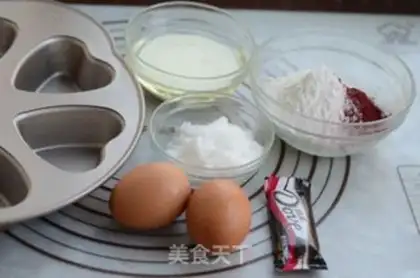 Make Heart-black, heart-cake step 0