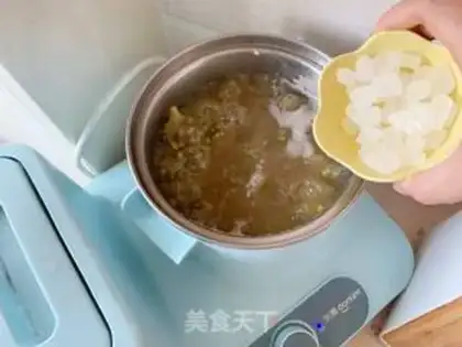Make Milky green bean popsicle step 2