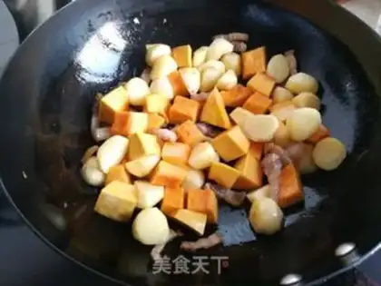 Make Pumpkin potato rice step 4