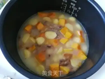 Make Pumpkin potato rice step 5