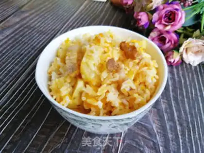 Make Pumpkin potato rice step 6
