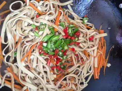 Make Carrot, bean peel step 2