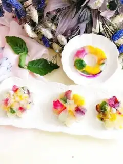 Make Mango flower cream step 16