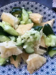 Make A cucumber with noodles step 10