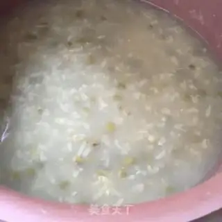 Make Green bean congee step 4