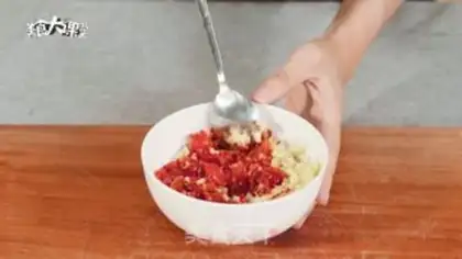 Make Double chopping fish head step 4
